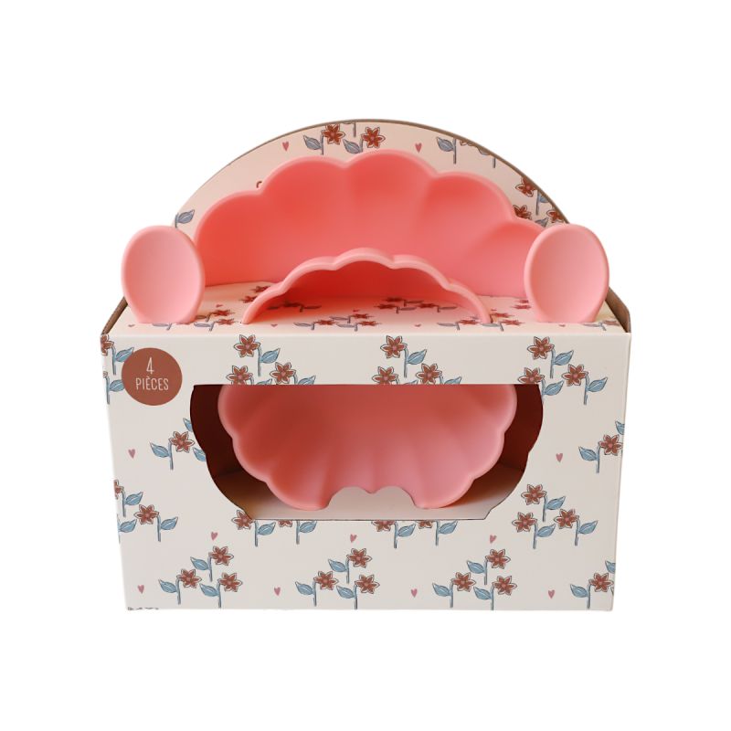 Set de vaisselle - Mon premier repas - Rose - Cueillette 