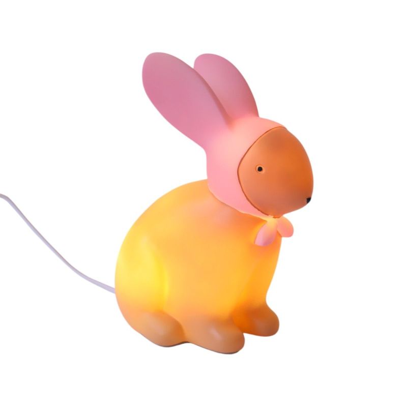 Lampe à poser - Lapin rose 
