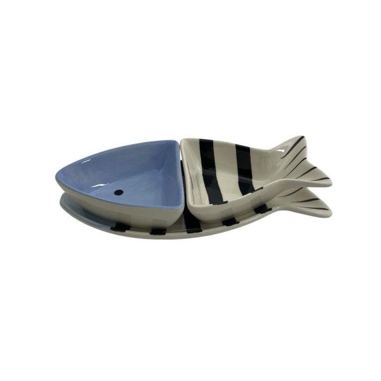 Set de 3 petits poissons clown black 24cm