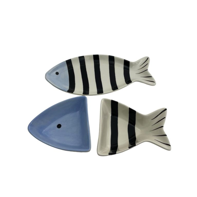Set de 3 petits poissons clown black 24cm