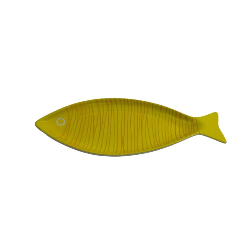 Plateau poisson - Jaune - 42 cm 