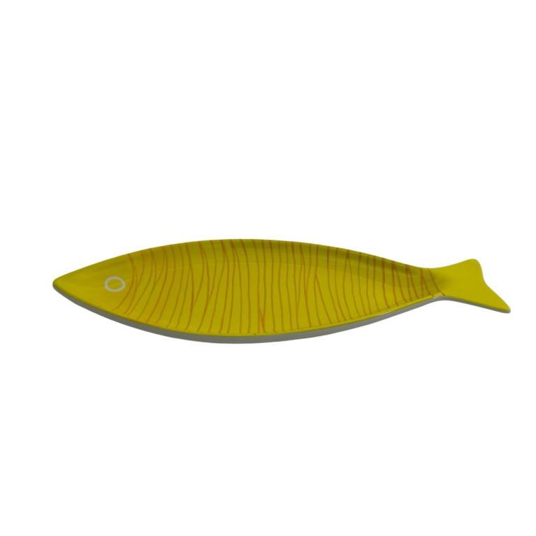 Plateau poisson - Jaune - 42 cm 