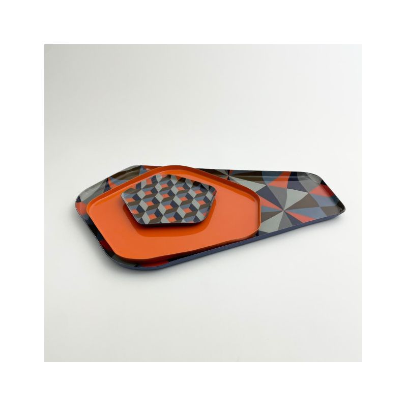 Set de 3 plateaux vintage diamond Dark