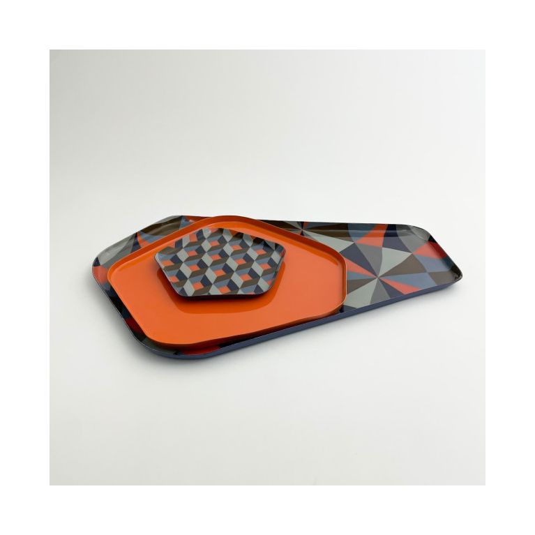 Set de 3 plateaux vintage diamond Dark