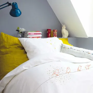 Draps de lit 140 x 200 cm Oiseaux sur le fil de Mimi'lou