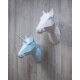 Trophée en origami Cheval / Licorne mint Assembli
