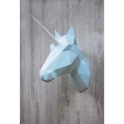 Trophée en origami Cheval / Licorne mint Assembli