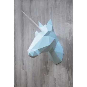 Trophée en origami Cheval / Licorne mint Assembli