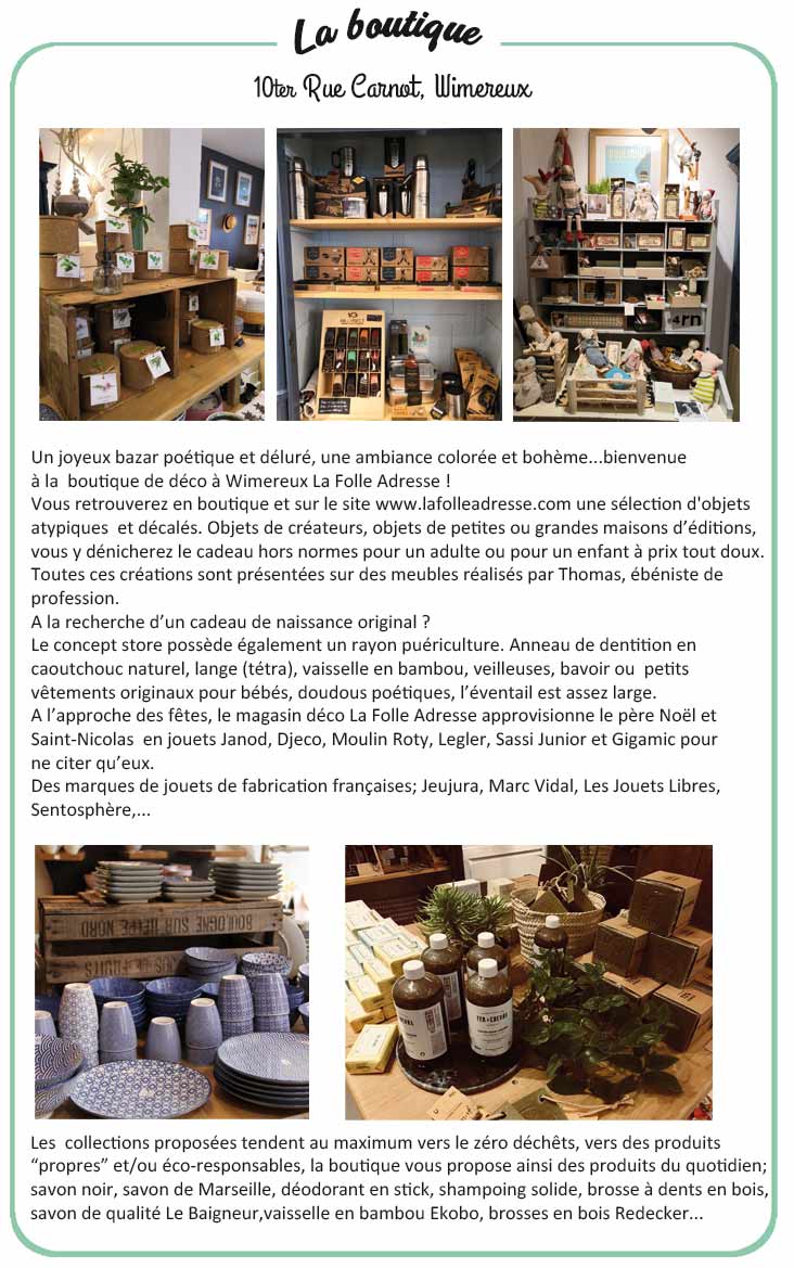 Boutique magasin de décoration à Wimereux